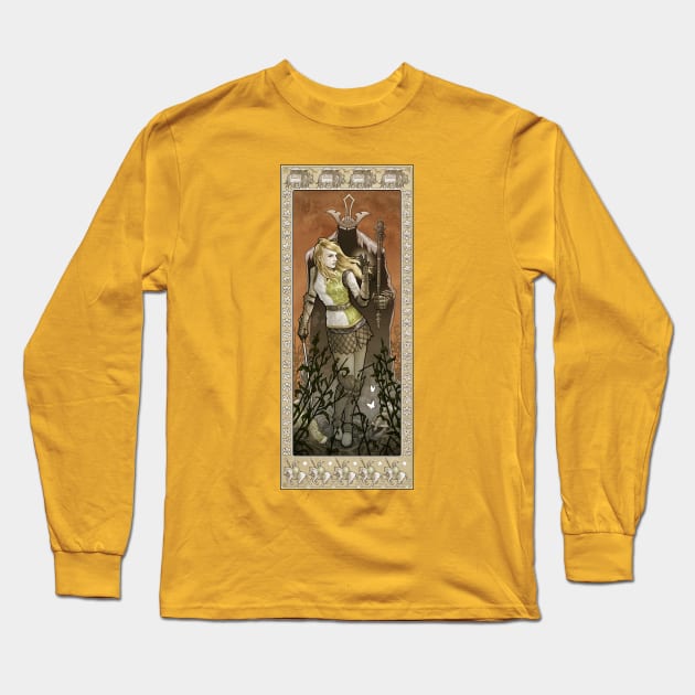 Shieldmaiden Long Sleeve T-Shirt by paintedmonk